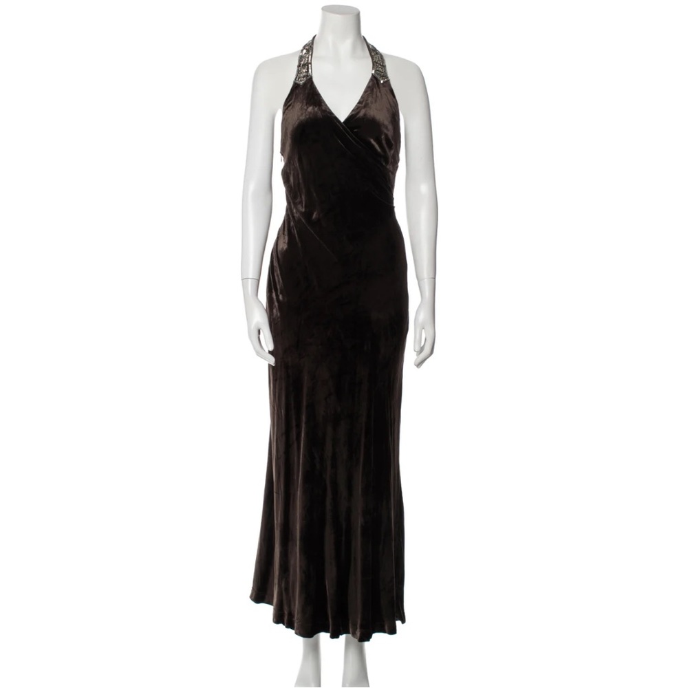 Ralph Lauren Black Label Brown Evening Gown sz2